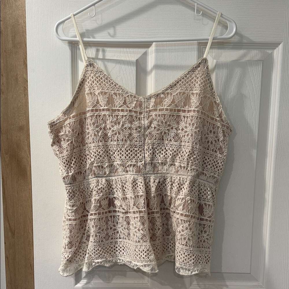 Maurices Cream Lace Camisole Top